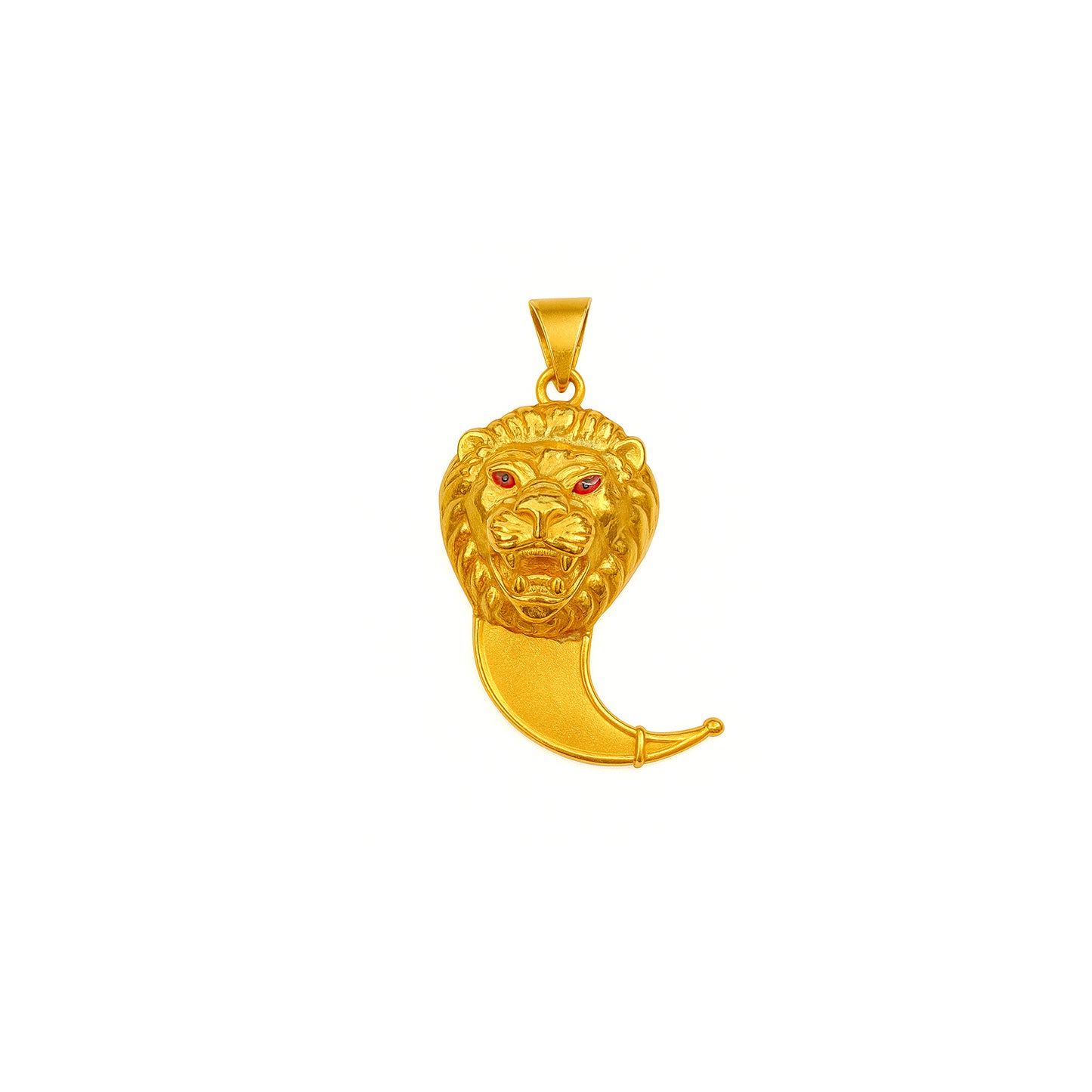 Gentlemen's Draft Bold Lion Head Men's Gold Pendant