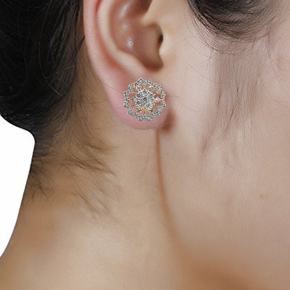 Adalyn Swirl Diamond Stud Earring