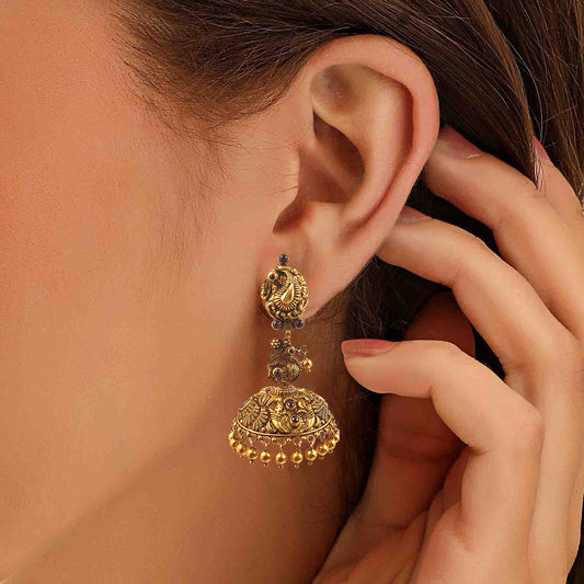 Aparajita Antique Gold Earring