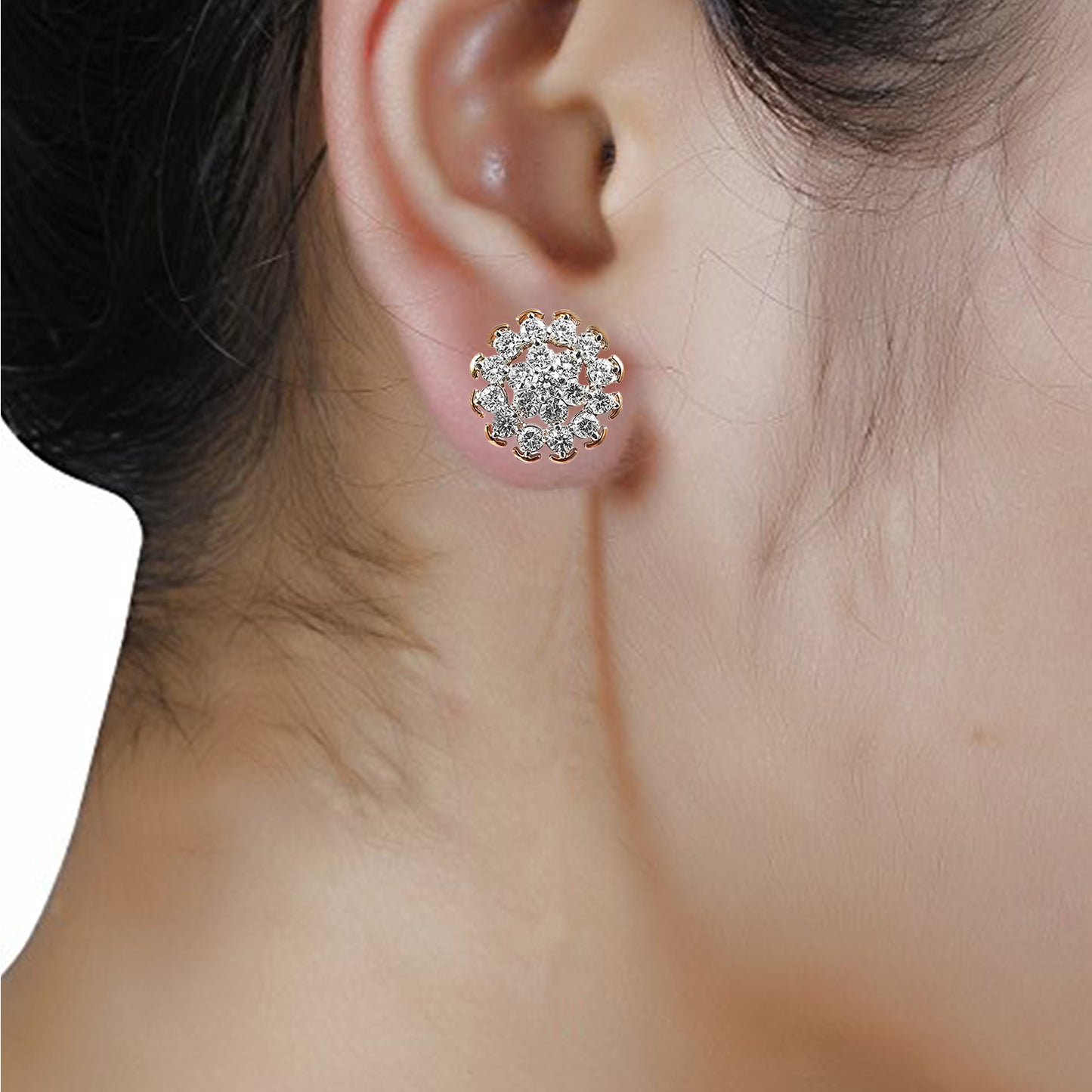 Francesca Majestic Diamond Stud Earring