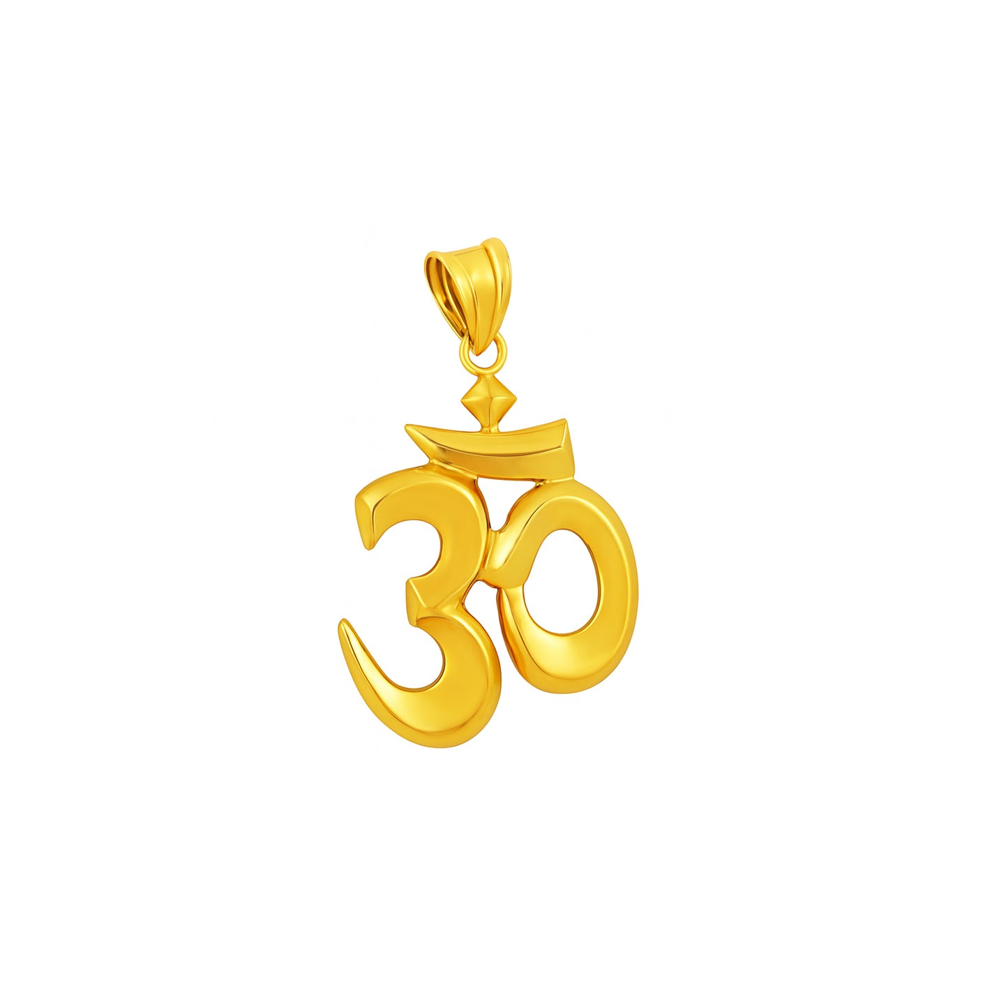 Gentlemen's Draft 22K Gold Om Pendant for Men – Spiritual Symbol Design Without Chain