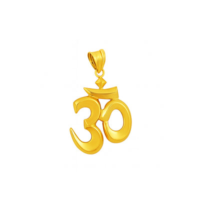 Gentlemen's Draft 22K Gold Om Pendant for Men – Spiritual Symbol Design Without Chain