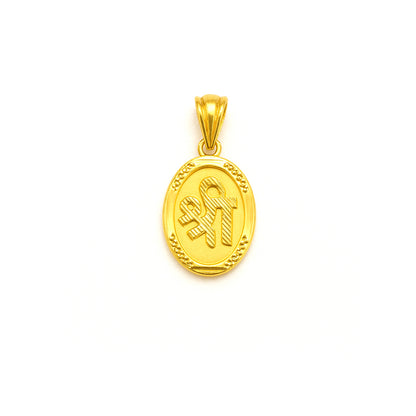 Gentlemen's Draft Men’s Devotional Pendant in 22K Gold – Shree Inscription Design