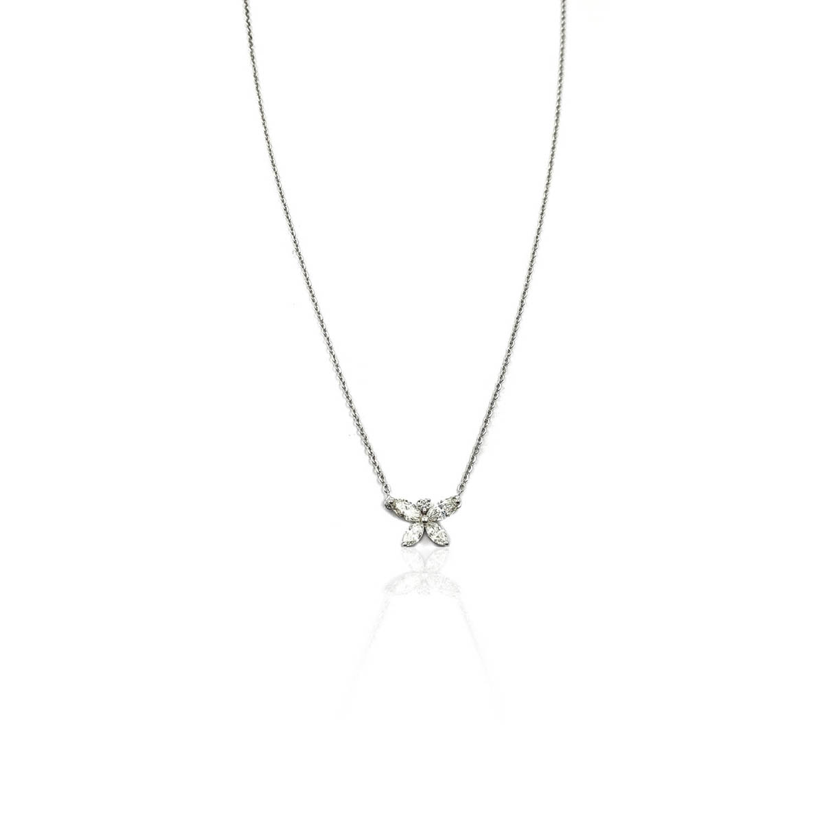 18ct White Gold Diamond Butterfly Necklace – Mallory