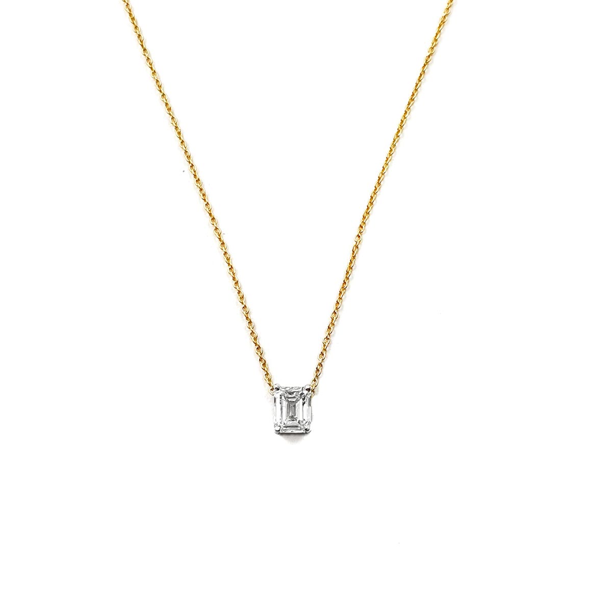Single Diamond Solitaire Pendant - By RK Jewellers