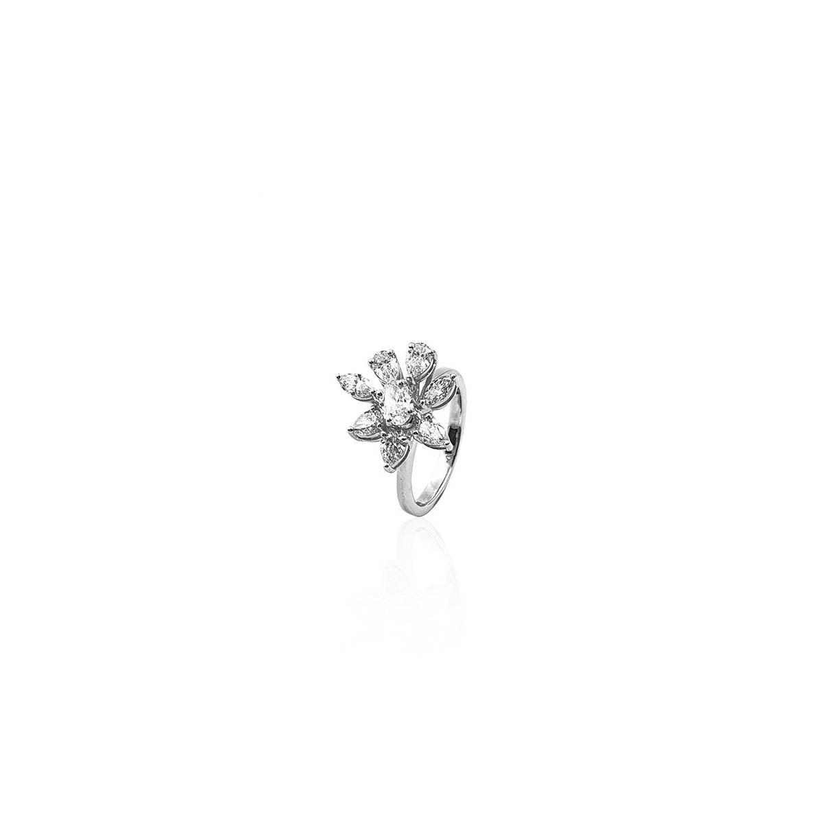 Ilaria Burst Cluster Diamond Ring - By RK Jewellers