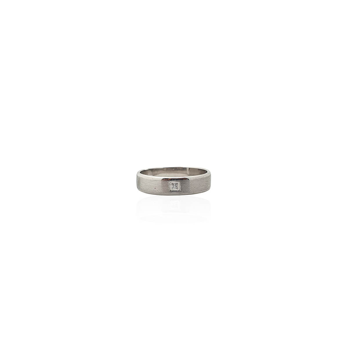 Calvino Intersecting Single Diamond Men's Ring - By RK Jewellers