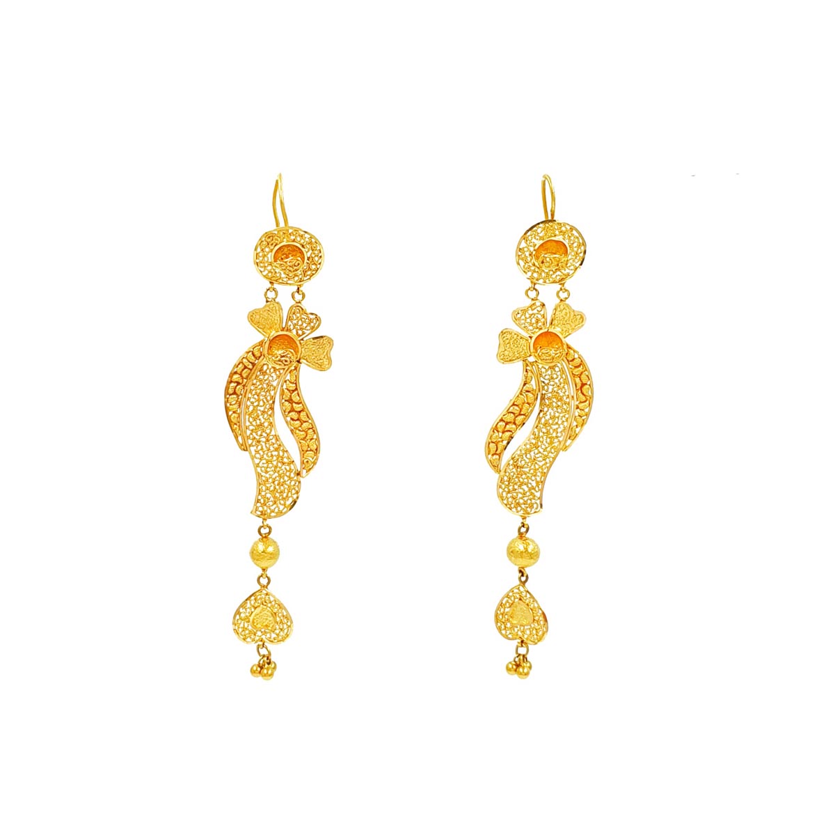 Fancy Earring For Women Fancy Gold Plated Hanging Earrings with Diamond |  Long Chain Drop Diamond