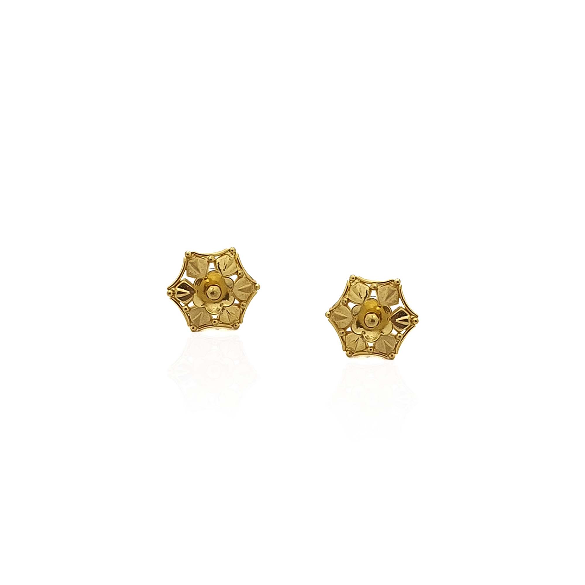 Aditi Leafy Gold Tops - By Rkjewellers