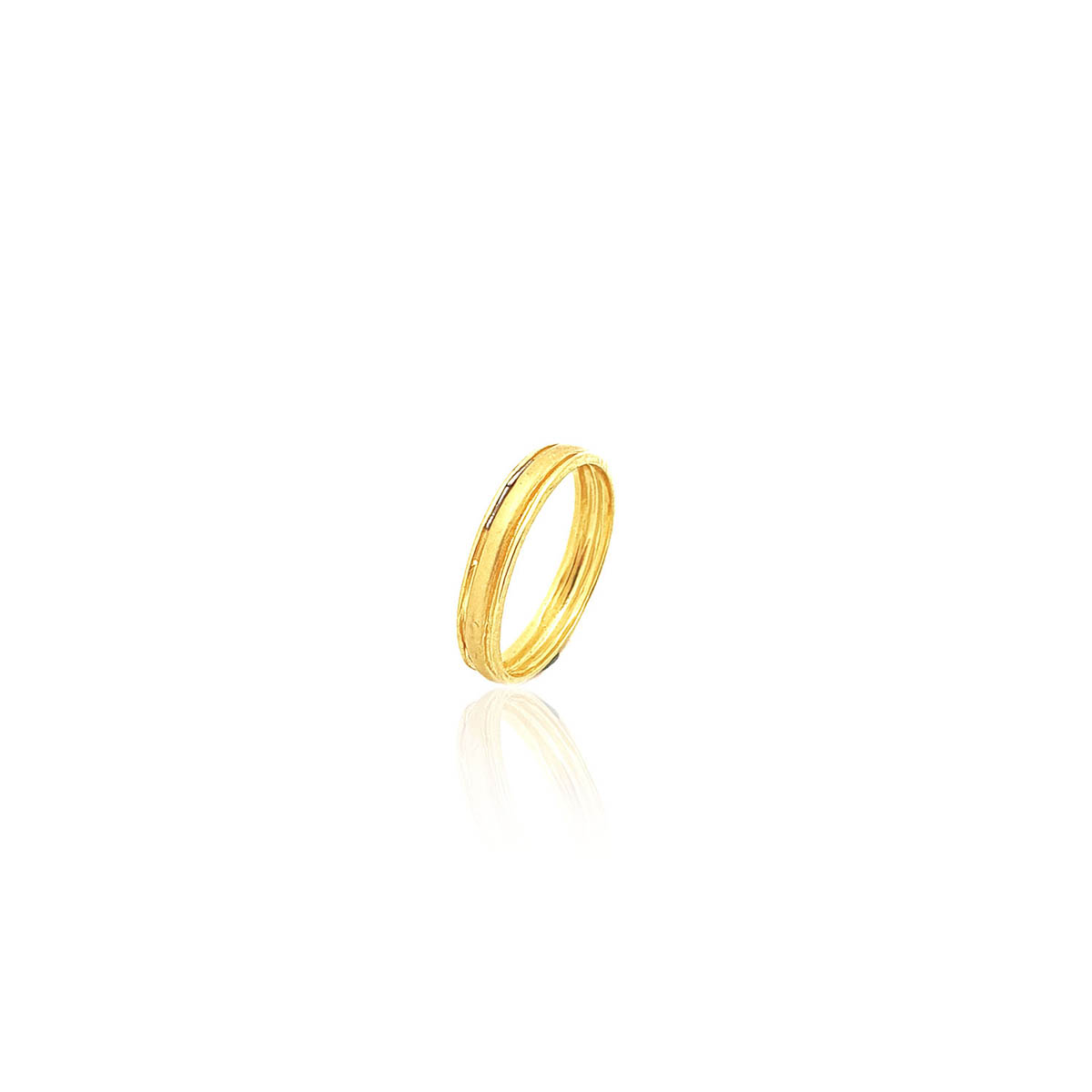 Solid 14k Yellow Gold Ring Plain Wedding Band Polished Finish Regular Fit,  3 mm Size 5 - Walmart.com