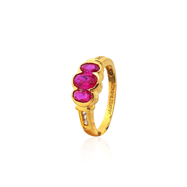 Regal Diamond and Ruby Ring in Rose Gold